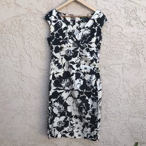 EUC Black and White Floral Dress - Size 10